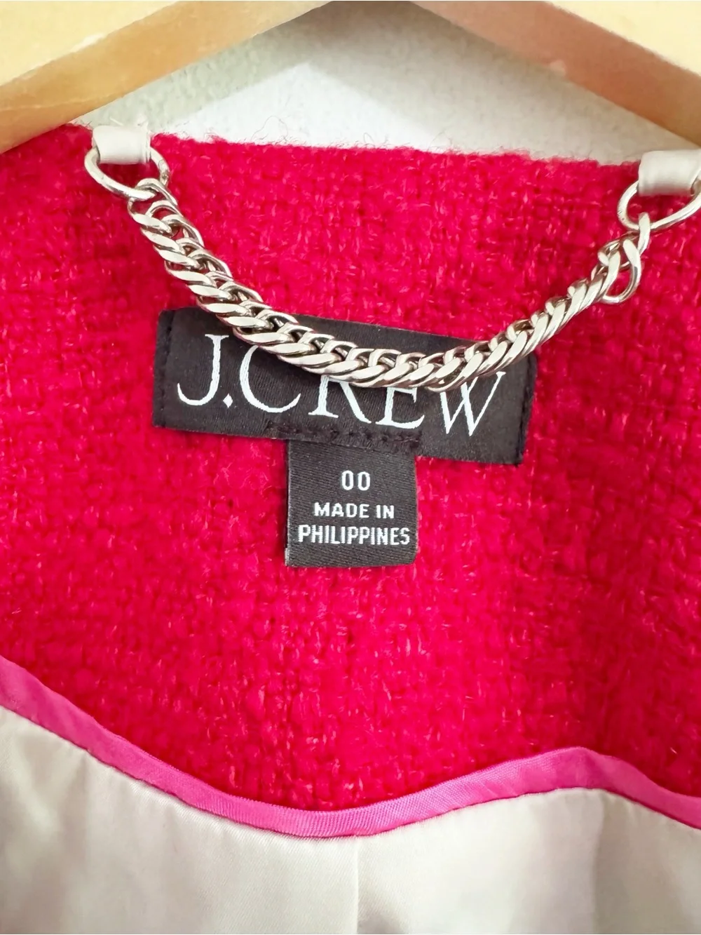 J. Crew Lady Jacket Maritime Tweed Festival Blazer Red 00